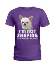 Chihuahua resting my eyes chihuahua lovers Ladies T-Shirt tile