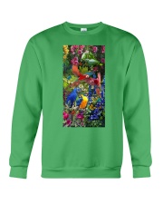 Parrot roses parrot lovers Crewneck Sweatshirt tile