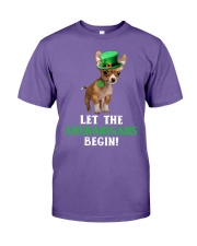 Chihuahua let the shenanigans begins dog mom Premium Fit Mens Tee tile