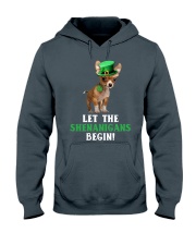 Chihuahua let the shenanigans begins dog mom Hooded Sweatshirt tile