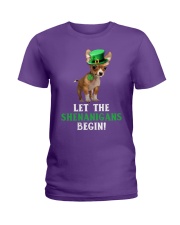 Chihuahua let the shenanigans begins dog mom Ladies T-Shirt tile