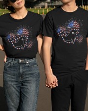 Dolphin flag fireworks dolphin lovers Classic T-Shirt apparel-classic-tshirt-lifestyle-front-146