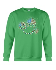Dolphin flag fireworks dolphin lovers Crewneck Sweatshirt tile