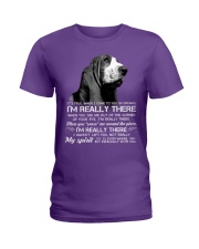 Basset hound i am really there basset hound lover Ladies T-Shirt tile