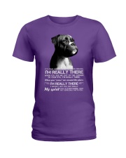 Boxer i am really there boxer lover dog mom Ladies T-Shirt tile