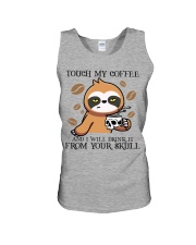 Sloth touch my coffee sloth lover Unisex Tank tile