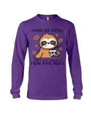 Sloth touch my coffee sloth lover Long Sleeve Tee tile