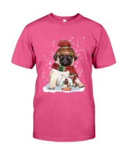 Pug christmas ball gift for pug mom dog lover Premium Fit Mens Tee tile