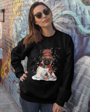 Pug christmas ball gift for pug mom dog lover Crewneck Sweatshirt lifestyle-unisex-sweatshirt-front-3
