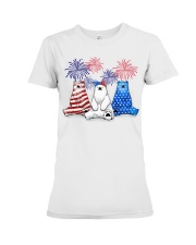 Polar bear flag colors Premium Fit Ladies Tee tile
