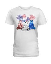 Polar bear flag colors Ladies T-Shirt tile