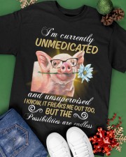 Pig I'm currently unmedicated Classic T-Shirt apparel-classic-tshirt-lifestyle-back-69