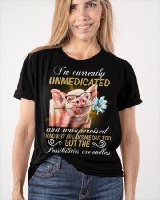 Pig I'm currently unmedicated Classic T-Shirt apparel-classic-tshirt-lifestyle-front-101