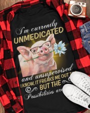Pig I'm currently unmedicated Classic T-Shirt apparel-classic-tshirt-lifestyle-front-163
