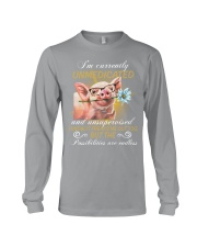 Pig I'm currently unmedicated Long Sleeve Tee tile