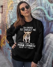Chihuahua value your opinion dog lover Crewneck Sweatshirt lifestyle-unisex-sweatshirt-front-3