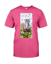 Cat Little angel in the garden Gift for you Premium Fit Mens Tee tile