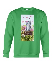 Cat Little angel in the garden Gift for you Crewneck Sweatshirt tile