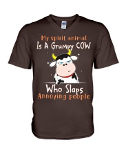 Cow annoying people cow lovers V-Neck T-Shirt tile