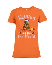 Knitting and Turtle gift for you Premium Fit Ladies Tee tile