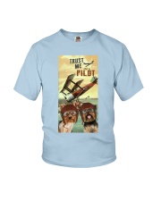 Yorkie Trust me I'm a pilot gift for you Youth T-Shirt tile
