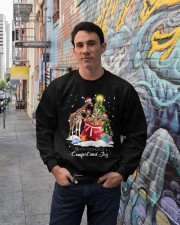 Giraffe xmas gift bag sweatshirt Crewneck Sweatshirt lifestyle-unisex-sweatshirt-front-2