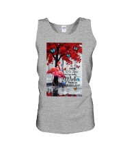 Flamingo they walk beside us wings bird lover Unisex Tank tile