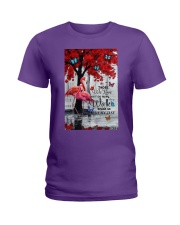 Flamingo they walk beside us wings bird lover Ladies T-Shirt tile