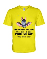 Bat i am totally bat lovers V-Neck T-Shirt tile