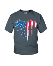 Flamingo freedom colors Youth T-Shirt tile