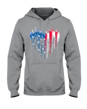 Flamingo freedom colors Hooded Sweatshirt tile