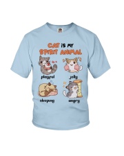 Cat spirit animal cat moms Youth T-Shirt tile