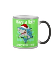 Shark have a christmas gift for shark lover Color Changing Mug tile