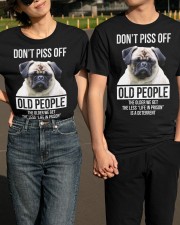 Pug dont piss off old people pug lovers Classic T-Shirt apparel-classic-tshirt-lifestyle-front-146