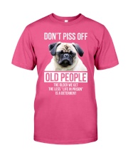 Pug dont piss off old people pug lovers Premium Fit Mens Tee tile