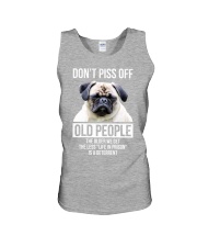 Pug dont piss off old people pug lovers Unisex Tank tile