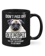 Pug dont piss off old people pug lovers Mugs tile