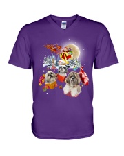 Lp 10 Shih Tzu gifts from Santa sweatshirt V-Neck T-Shirt tile