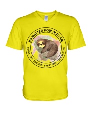 Sloth no matter sloth lovers V-Neck T-Shirt tile