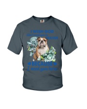 Bulldog i need you here bulldog lover dog mom Youth T-Shirt tile