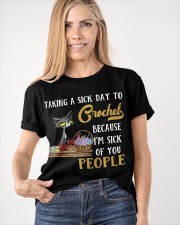 Cat Crochet sick of people gift for you Classic T-Shirt apparel-classic-tshirt-lifestyle-front-100