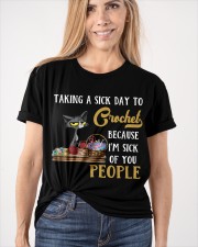 Cat Crochet sick of people gift for you Classic T-Shirt apparel-classic-tshirt-lifestyle-front-101