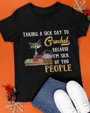 Cat Crochet sick of people gift for you Classic T-Shirt apparel-classic-tshirt-lifestyle-front-83