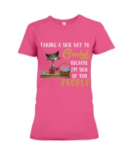Cat Crochet sick of people gift for you Premium Fit Ladies Tee tile