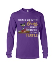 Cat Crochet sick of people gift for you Long Sleeve Tee tile
