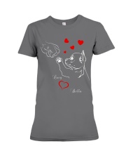 Chihuahua heart to heart dog lover personalized Premium Fit Ladies Tee tile