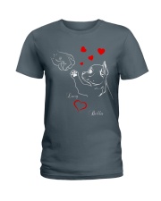 Chihuahua heart to heart dog lover personalized Ladies T-Shirt tile