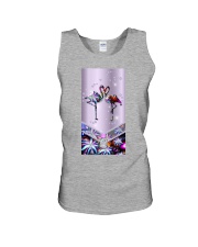 Flamingo love gift for bird lover Unisex Tank tile