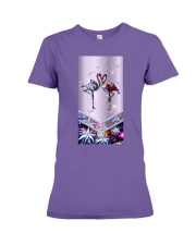 Flamingo love gift for bird lover Premium Fit Ladies Tee tile