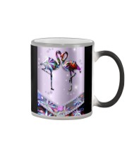 Flamingo love gift for bird lover Color Changing Mug tile